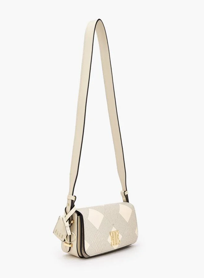 ايل حقيبة كتف كاروهات بإغلاق قلاب